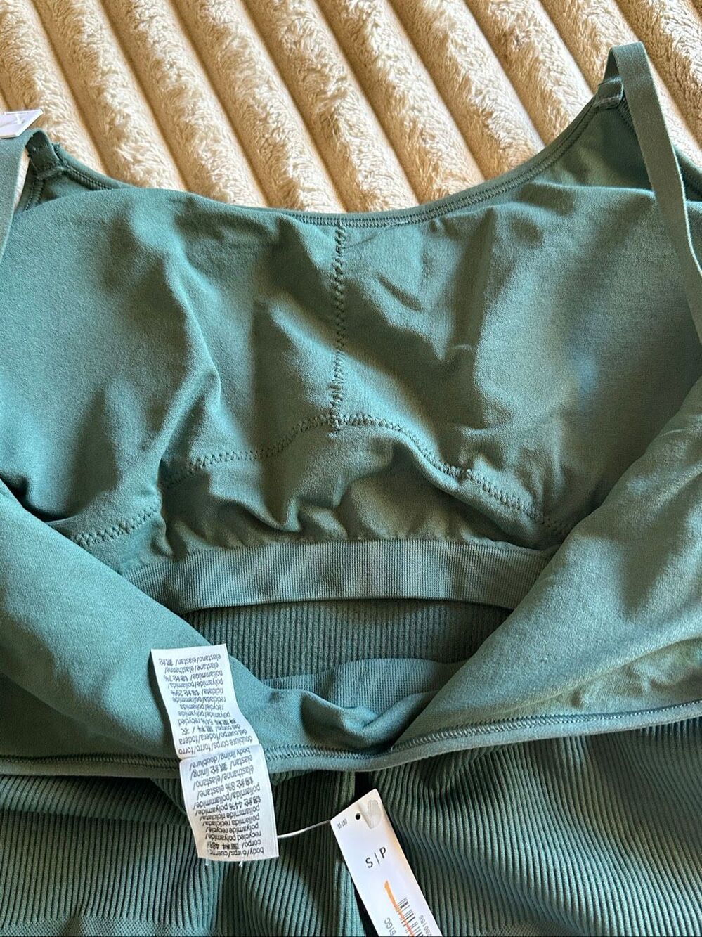 NWT Pink by Victoria’s Secret seamless workout onesie in sage green - Picture 3 of 12